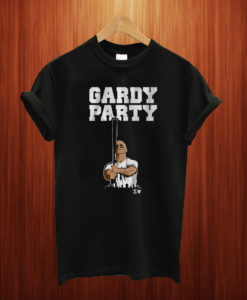 Stand by Brett Gardner with a Gardy Party T shirt