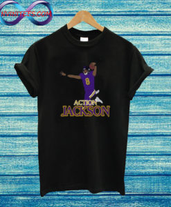 Lamar Jackson Baltimore Ravens Action T Shirt