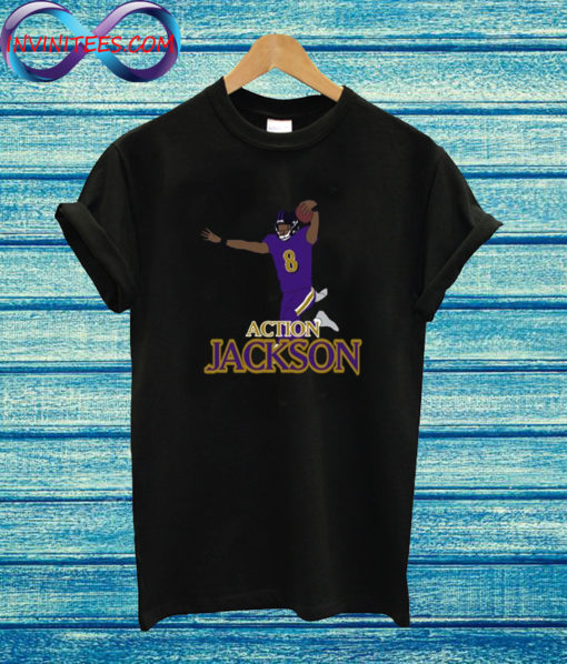 Lamar Jackson Baltimore Ravens Action T Shirt