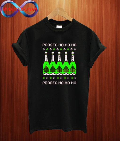 Funny Prosecco Ho Ho Christmas T shirt