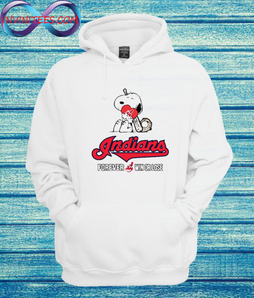 MLB The Peanuts Movie Snoopy Forever Win Or Lose Baseball Cleveland Indians Sweatshirt