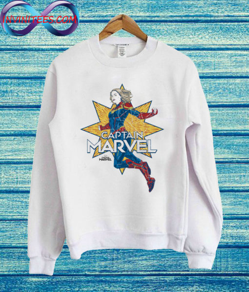 Marvel Captain Marvel Vintage Star Sweatshirt
