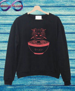Monster Oni Girl Ramen Noodle Sweatshirt