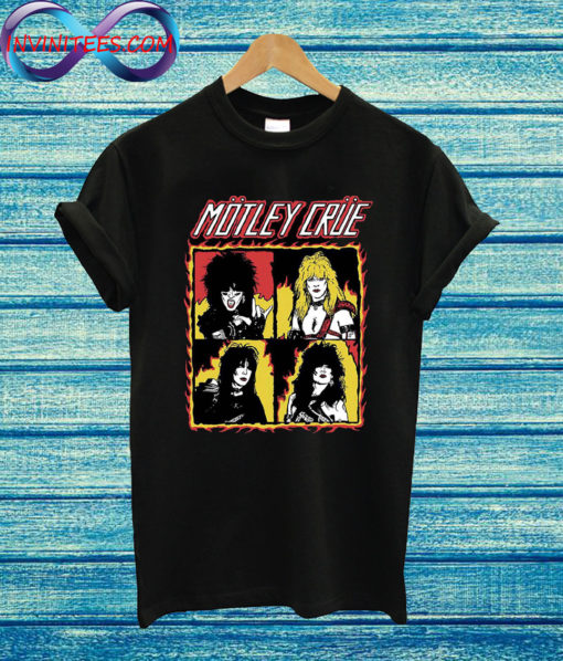 Motley Crue Shout at the Devil Flames Vintage T Shirt