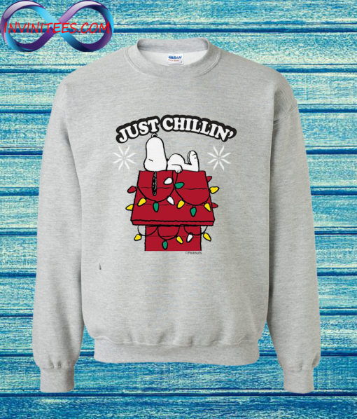 Peanuts Snoopy Dog House Chillin Christmas Sweatshirt