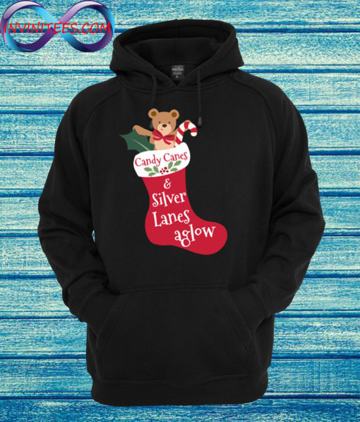 Peppermint Candy Cane Red Christmas Hoodie