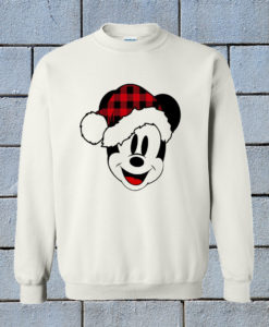 Plaid Mickey Mouse Disney Christmas Sweatshirt