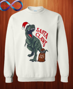Santa Claws Christmas Dinosaur Sweatshirt