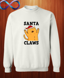 Santa Claws Cute Christmas Cat Sweatshirt