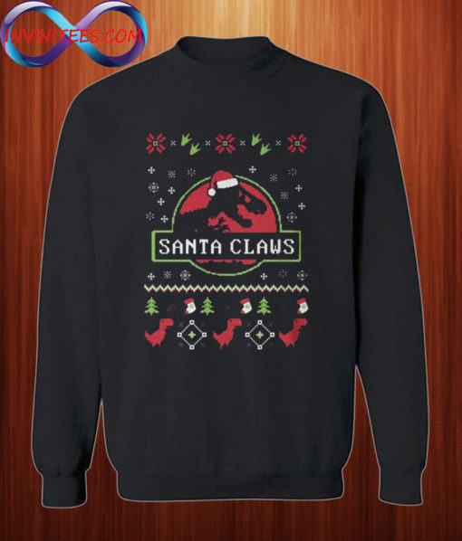 Santa Claws Jurassic Park Sweatshirt