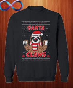 Santa Claws Sloth Ugly Christmas Sweatshirt