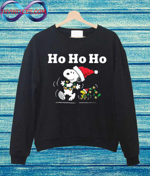 Snoopy and Woodstock Christmas Ho Ho Ho Sweatshirt