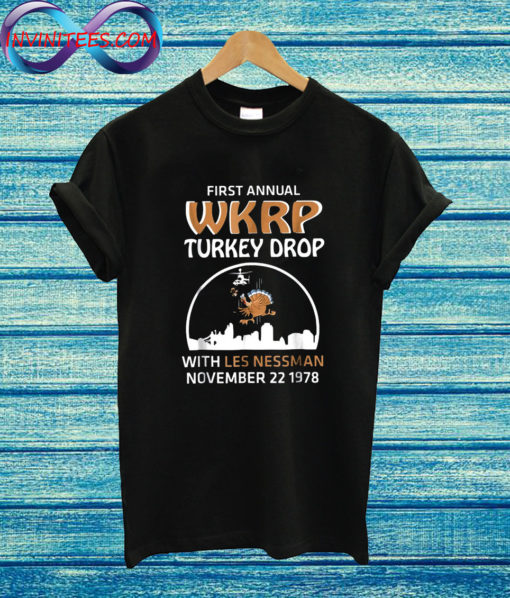 WKRP Turkey Drop With Les T Shirt