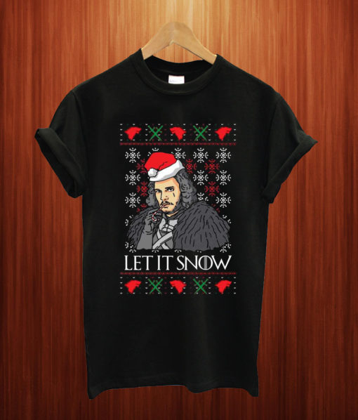 Jon Snow Candycane Let It Snow T Shirt