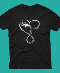 Love Denver Broncos flowers T Shirt