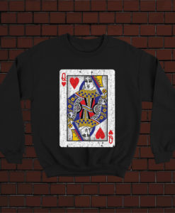 Queen of hearts playing card Sweatshirt