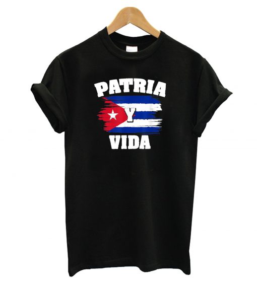 Patri Y Vida flag black T-shirt