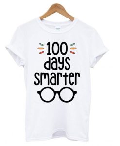 100 Days Smarter- 100 Days of School T shirt qn