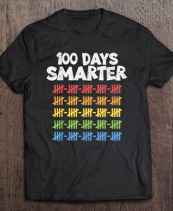 100 Days Smarter 100Th Day Of School Rainbow t shirt qn