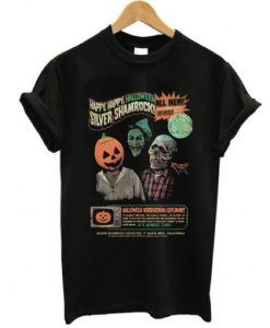 Happy Halloween Silver Shamrock t shirt qn