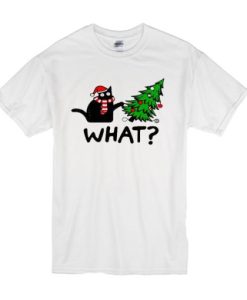 Christmas Cat t shirt qn