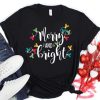 Disney Christmas Light Shirt, Merry And Bright t shirt, Christmas Holiday Shirt qn