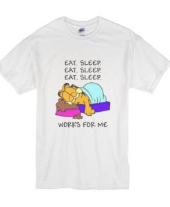 Garfield Eat Sleep t shirt qn