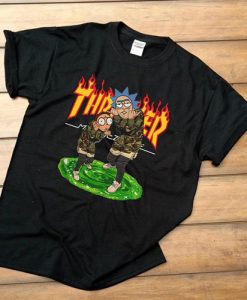 Rick and Morty Thrasher t shirt qn