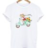 girl on vespa t shirt qn