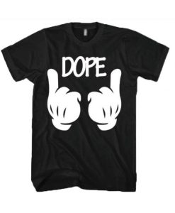 Dope Mickey Hand Graphic t shirt qn