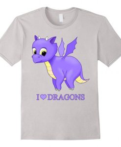 I Love Dragons t shirt qn