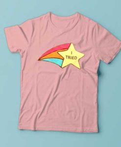 I Tried Rainbow Star t shirt qn