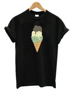 Mint Vanilla Chocolate Ice Cream T shirt qn