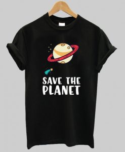 Save the Planet Save the Earth Distress T-Shirt qn