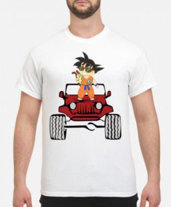 Songoku driving Jeep shirt qn