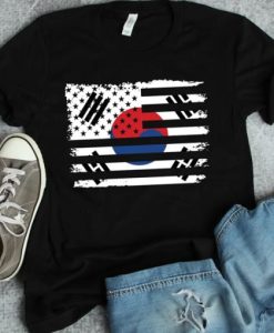 South Korean Flag t shirt, Korean American, American Korean Gift tee qn