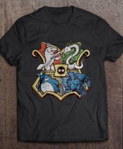 Studio Ghibli Miyazaki Creatures Harry Potter t shirt qn