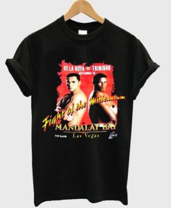 De La Hoya vs Trinidad Fight of the millenium t-shirt qn