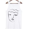 graphic face tank top qn