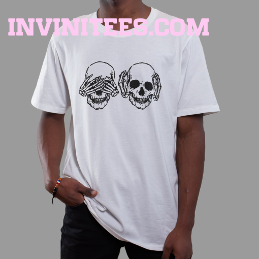 Hear See No Evil Skull T-shirt