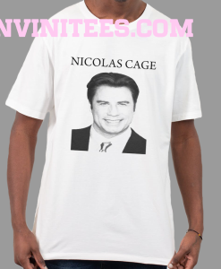 John Travolta Parody Nicolas Cage T-Shirt