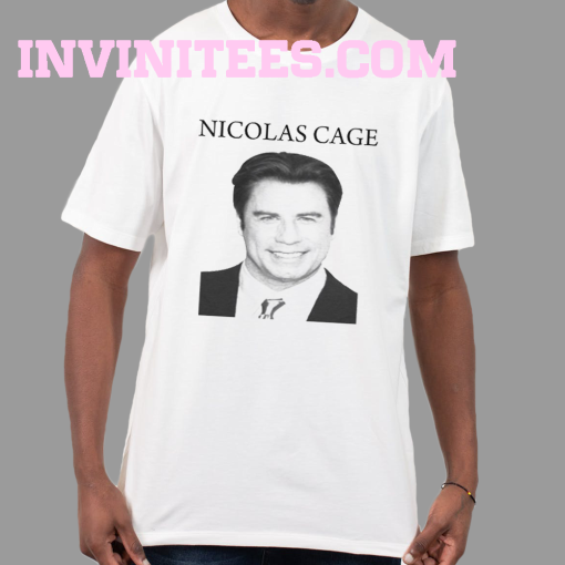 John Travolta Parody Nicolas Cage T-Shirt