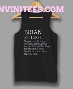 Adult Definition First Name Brian Men Tanktop