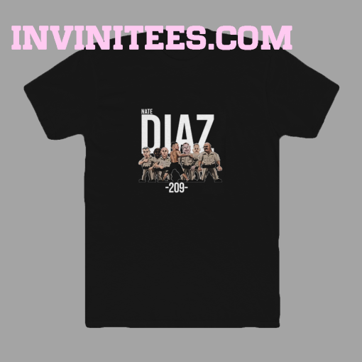 Nate diaz police 209 ufc t-shirt