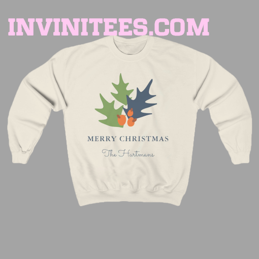 Berries and Leaves Personalized Christmas Sweatshirt