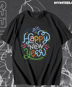 Vibrant Happy New Year T Shirt TPKJ1