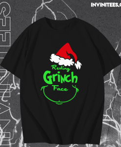 Resting Grinch Face Raglan T Shirt TPKJ1