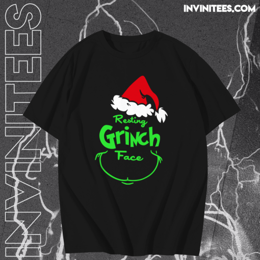 Resting Grinch Face Raglan T Shirt TPKJ1