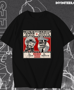 Zombie Jesus VS Robot Hitler T Shirt TPKJ1