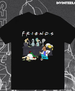 Drunk Friends Homer Simpson Bender Rick And Morty Peter Griffin Sterling Archer t shirt TPKJ1